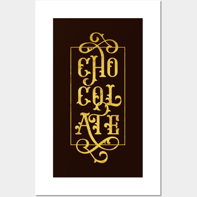 Golden Chocolate Wall Art by polliadesign